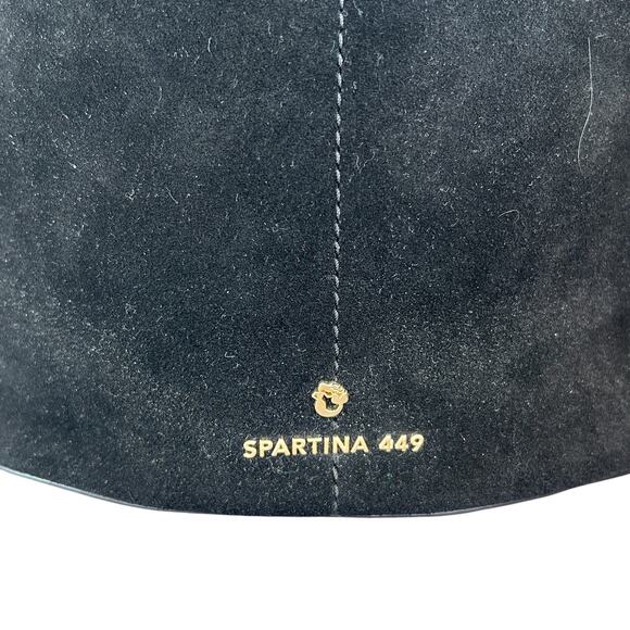 Spartina 449 NWT Siren Sienna Drawstring Black Suede Shoulder Bag NEW $298 - Picture 2 of 9